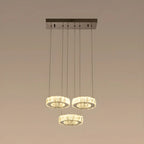 Elegant Crystal LED Kitchen Pendant Light with Remote