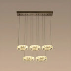 Elegant Crystal LED Kitchen Pendant Light with Remote