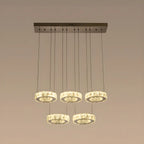 Elegant Crystal LED Kitchen Pendant Light with Remote