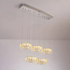 Elegant Crystal LED Kitchen Pendant Light with Remote