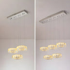 Elegant Crystal LED Kitchen Pendant Light with Remote