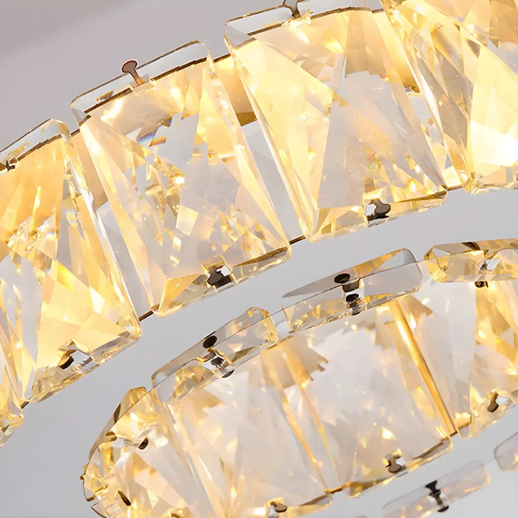 Elegant Crystal LED Kitchen Pendant Light with Remote