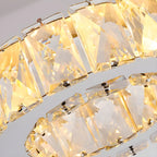 Elegant Crystal LED Kitchen Pendant Light with Remote