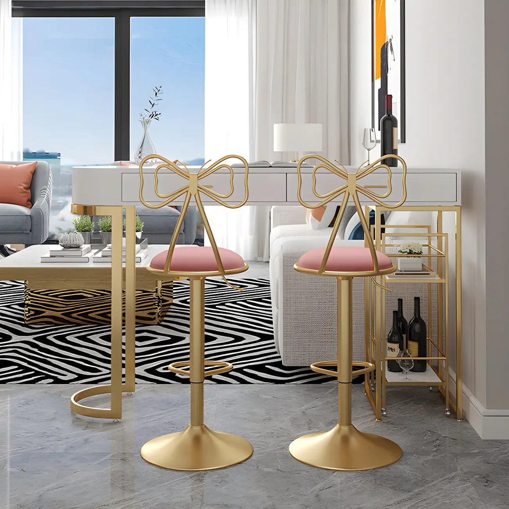 Glam White Free Form Gold Iron Storage Bar Tables