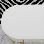 Glam White Free Form Gold Iron Storage Bar Tables