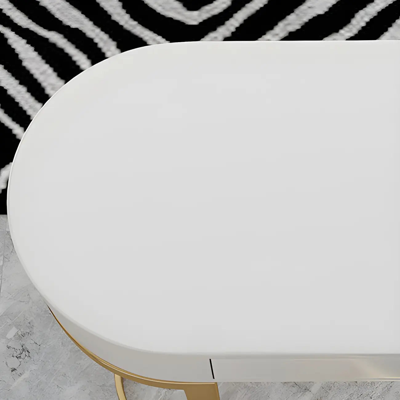 Glam White Free Form Gold Iron Storage Bar Tables