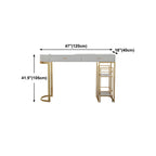 Glam White Free Form Gold Iron Storage Bar Tables