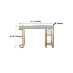 Glam White Free Form Gold Iron Storage Bar Tables