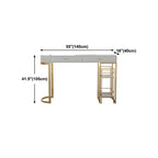 Glam White Free Form Gold Iron Storage Bar Tables