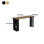 Modern Brown Gold Wooden Iron Storage Bar Tables