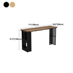 Modern Brown Gold Wooden Iron Storage Bar Tables