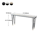 Sleek Black Faux Marble Top Bar Tables