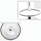 Adjustable Round Leather Swivel Bar Stools with Back