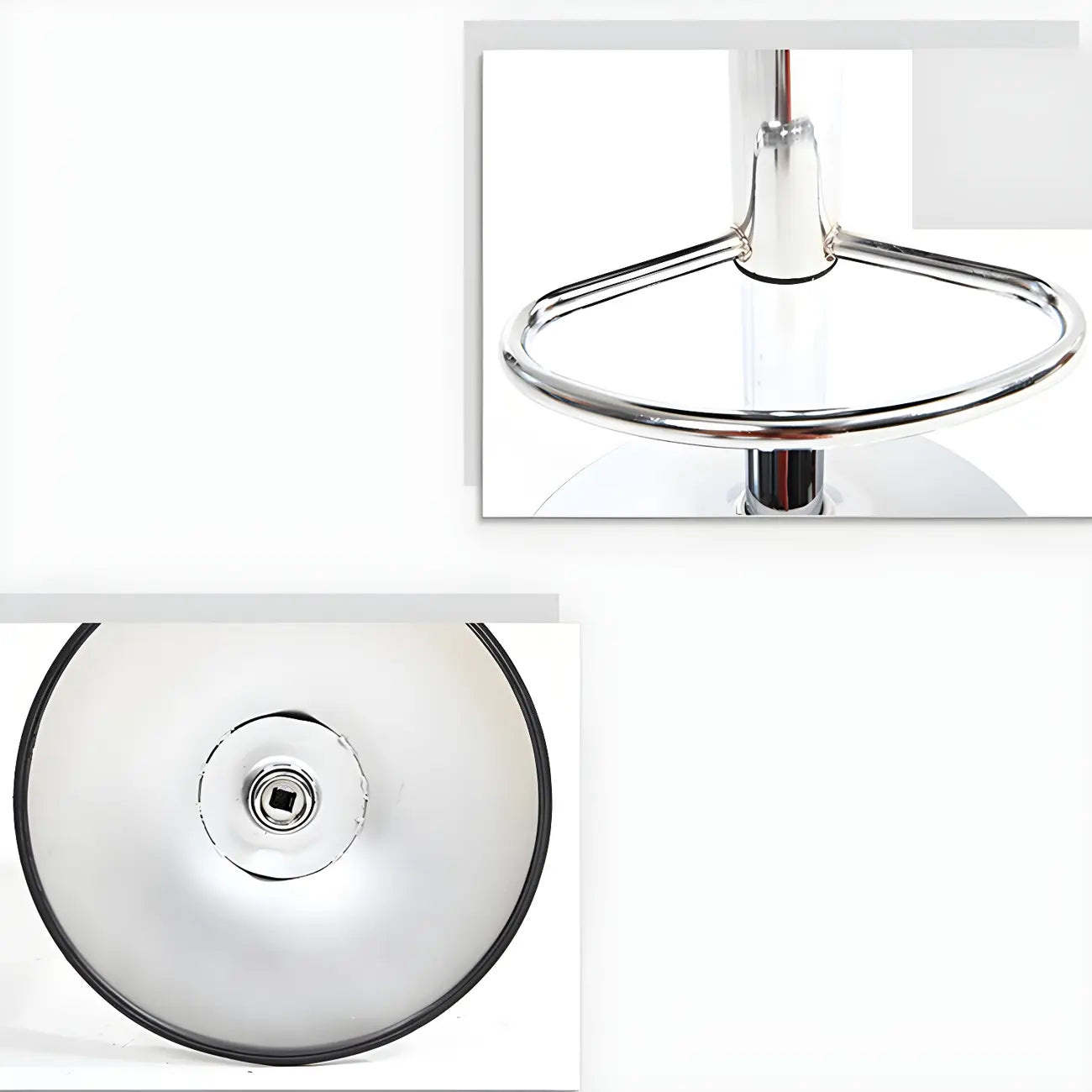 Adjustable Round Leather Swivel Bar Stools with Back