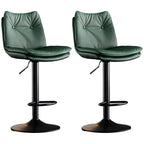 Modern Adjustable Leather Swivel Bar Stools