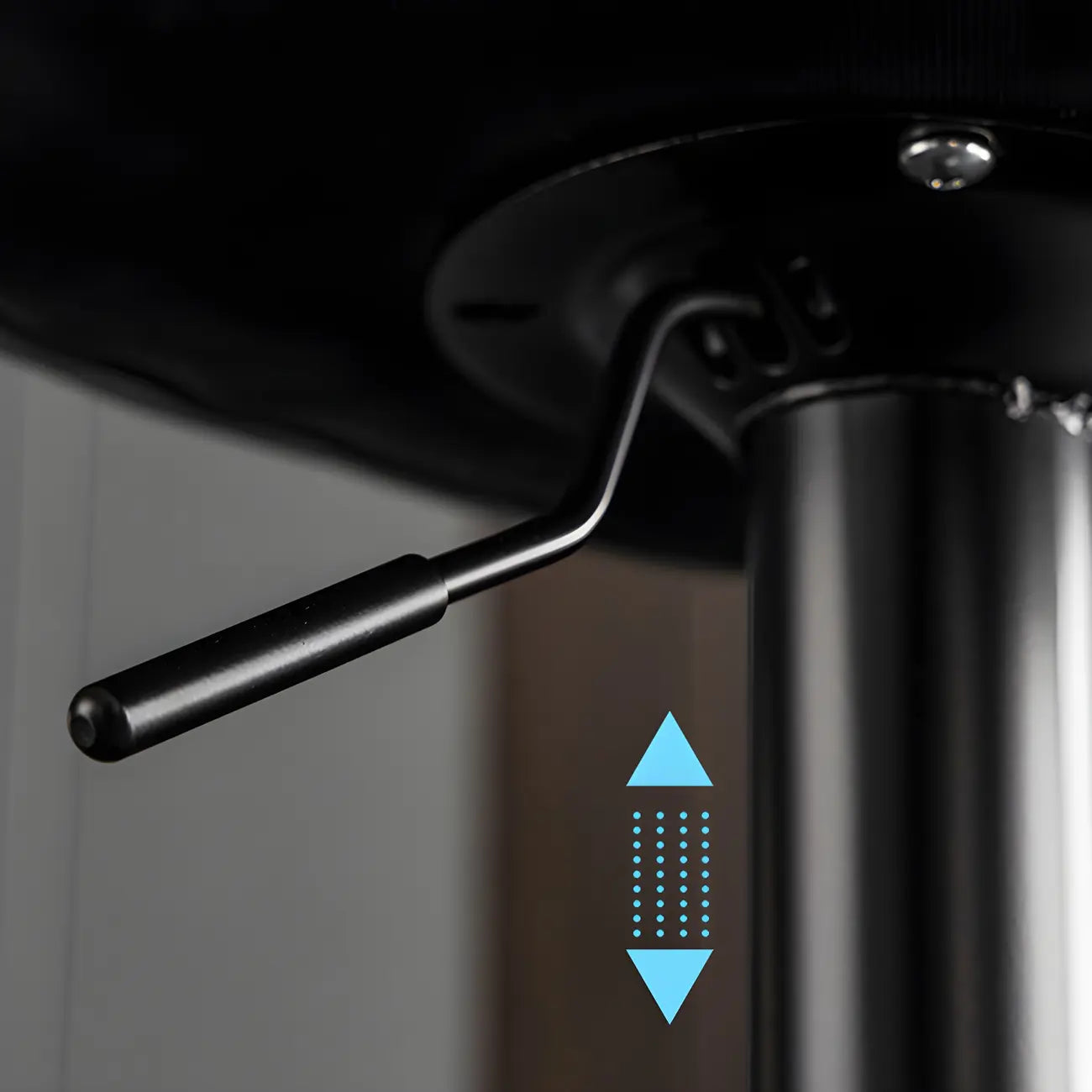 Modern Adjustable Leather Swivel Bar Stools