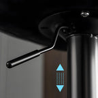 Modern Adjustable Leather Swivel Bar Stools