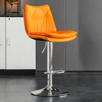 Modern Adjustable Leather Swivel Bar Stools