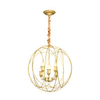 Black Metal Sphere Orb Modern Chandelier Light