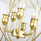 Black Metal Sphere Orb Modern Chandelier Light