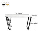 Modern Faux Marble Bar Table with Metal Frame for Kitchen