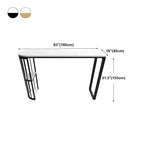 Modern Faux Marble Bar Table with Metal Frame for Kitchen