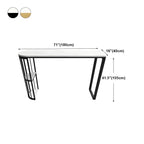 Modern Faux Marble Bar Table with Metal Frame for Kitchen