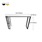 Modern Faux Marble Bar Table with Metal Frame for Kitchen