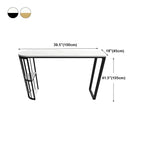 Modern Faux Marble Bar Table with Metal Frame for Kitchen