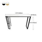 Modern Faux Marble Bar Table with Metal Frame for Kitchen