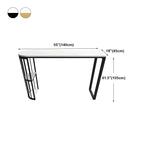 Modern Faux Marble Bar Table with Metal Frame for Kitchen