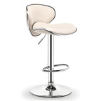 360° Swivel Faux Leather Bar Stools Adjustable Height Bucket Seat