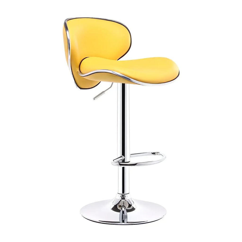 360° Swivel Faux Leather Bar Stools Adjustable Height Bucket Seat