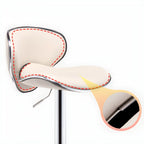 360° Swivel Faux Leather Bar Stools Adjustable Height Bucket Seat