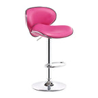 360° Swivel Faux Leather Bar Stools Adjustable Height Bucket Seat