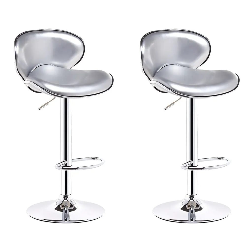 360° Swivel Faux Leather Bar Stools Adjustable Height Bucket Seat