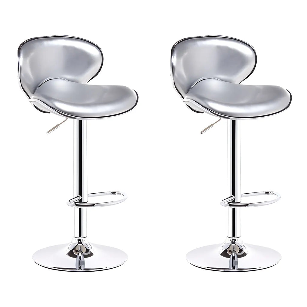 360° Swivel Faux Leather Bar Stools Adjustable Height Bucket Seat