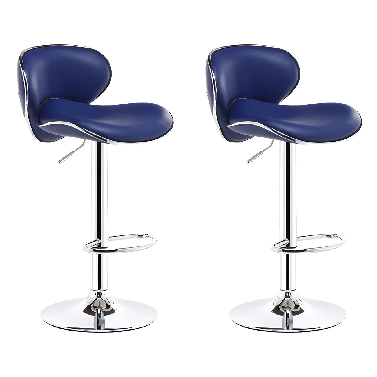 360° Swivel Faux Leather Bar Stools Adjustable Height Bucket Seat