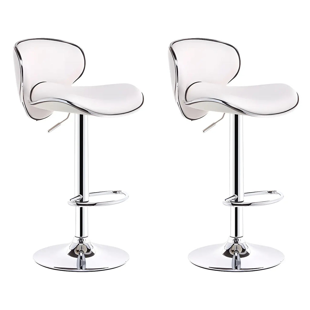 360° Swivel Faux Leather Bar Stools Adjustable Height Bucket Seat