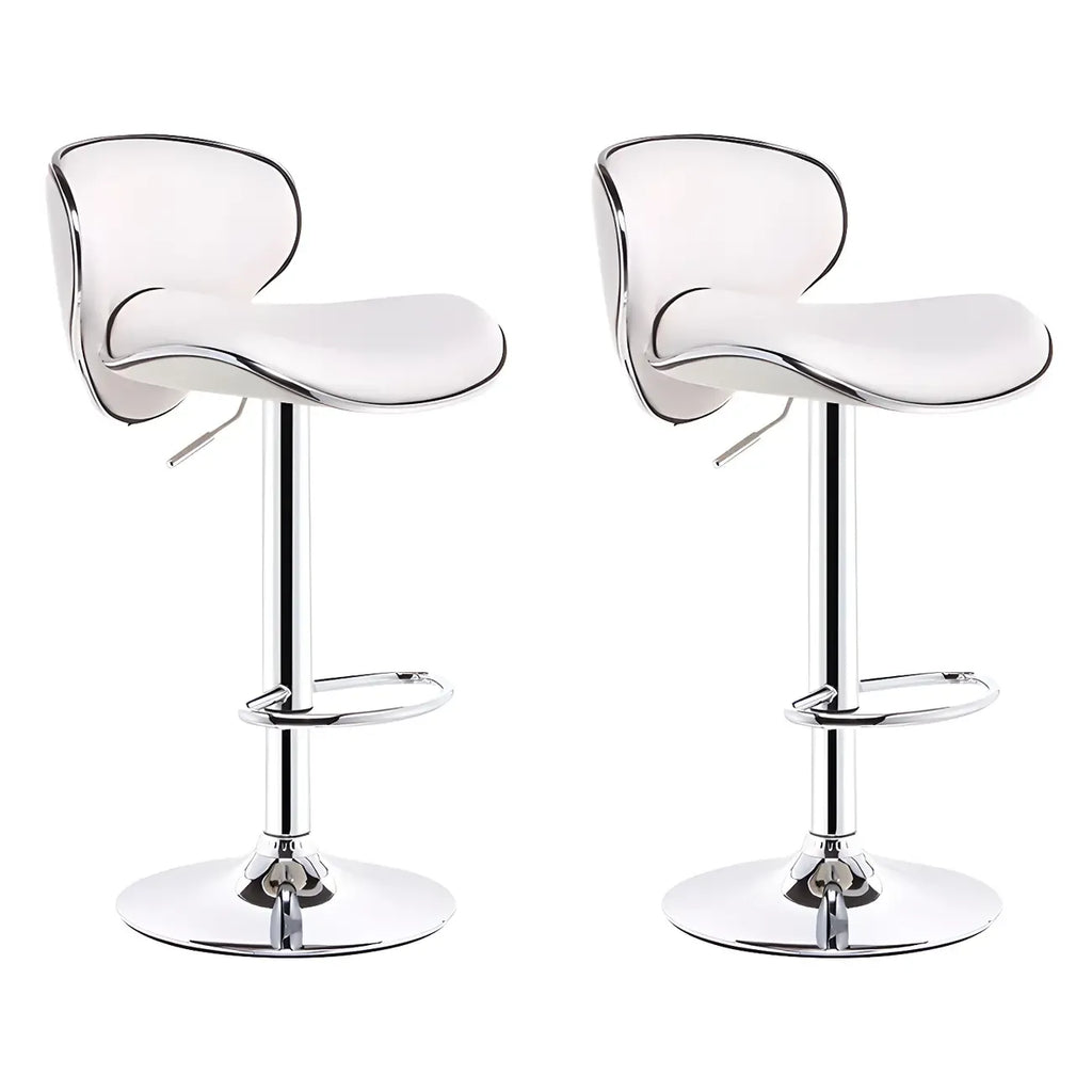 360° Swivel Faux Leather Bar Stools Adjustable Height Bucket Seat