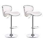360° Swivel Faux Leather Bar Stools Adjustable Height Bucket Seat