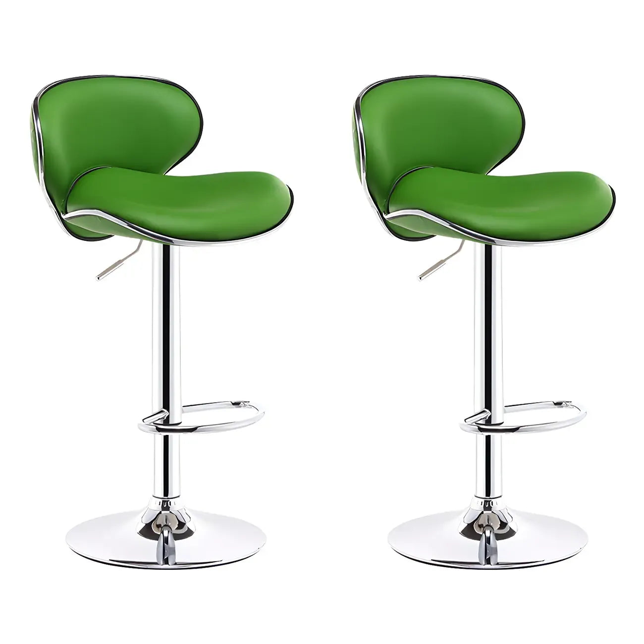 360° Swivel Faux Leather Bar Stools Adjustable Height Bucket Seat