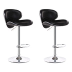 360° Swivel Faux Leather Bar Stools Adjustable Height Bucket Seat