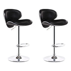 360° Swivel Faux Leather Bar Stools Adjustable Height Bucket Seat