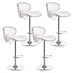 360° Swivel Faux Leather Bar Stools Adjustable Height Bucket Seat