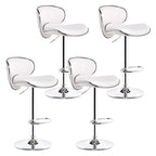 360° Swivel Faux Leather Bar Stools Adjustable Height Bucket Seat