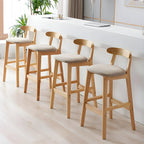 Modern Wood Comfort-Enhanced Minimalist Bar Stool