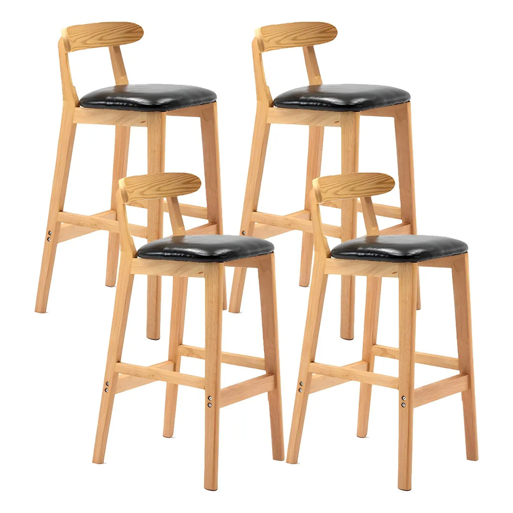 Modern Wood Comfort-Enhanced Minimalist Bar Stool