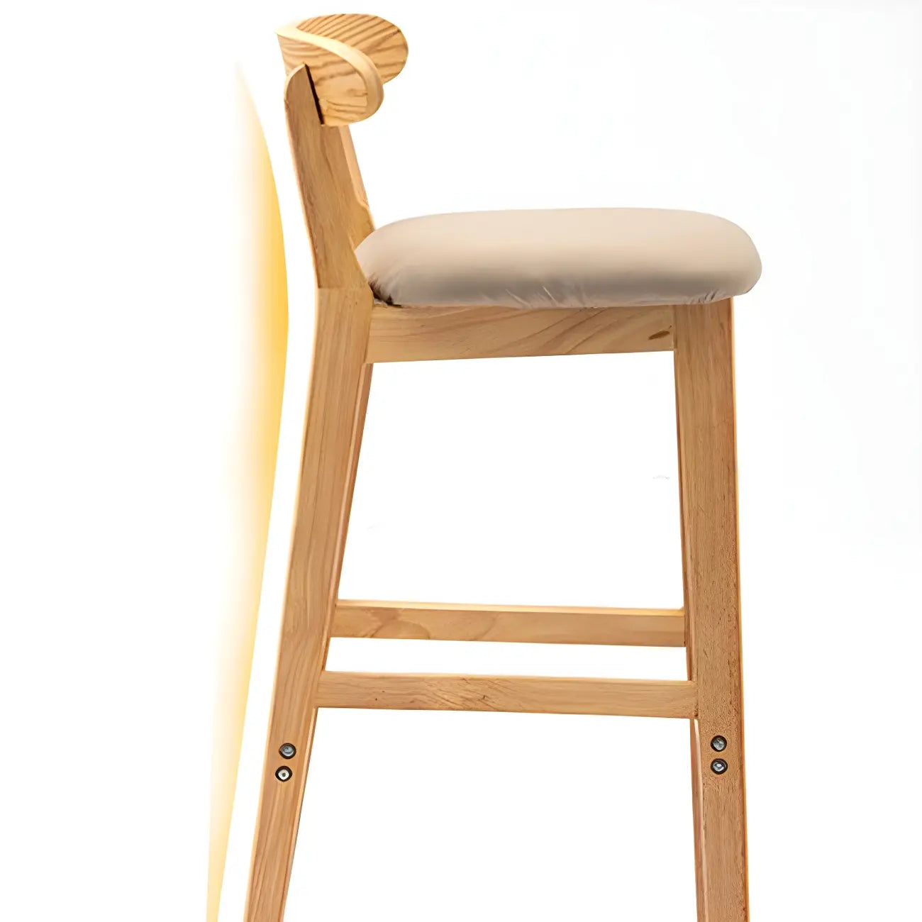 Modern Wood Comfort-Enhanced Minimalist Bar Stool