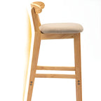 Modern Wood Comfort-Enhanced Minimalist Bar Stool